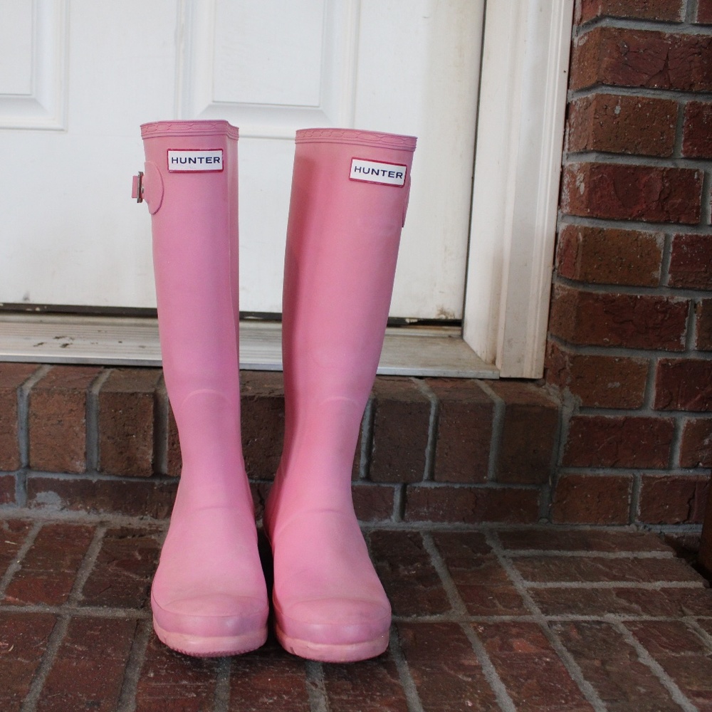Women's Original Tall Size 7 Pink Hunter Boots